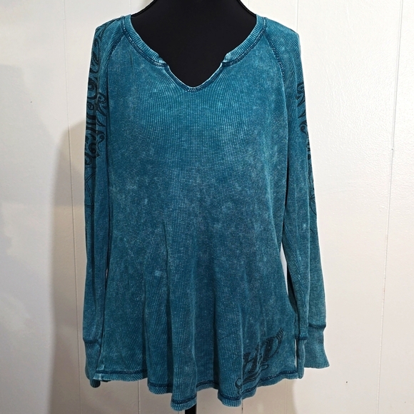 Harley-Davidson Tops - Harley-Davidson Blue Thermal Long Sleeve Top XL